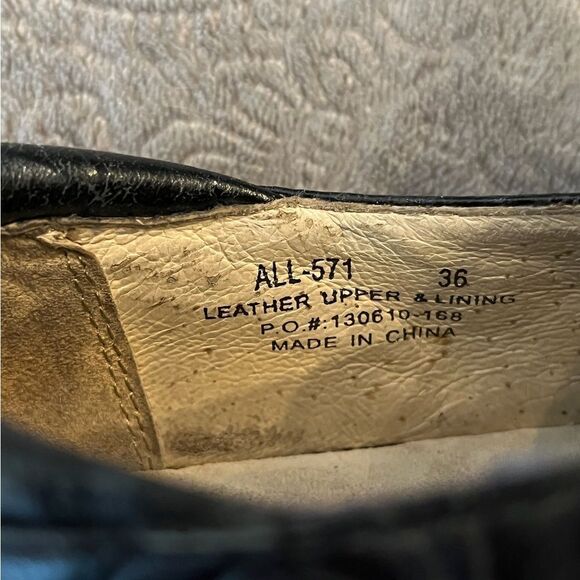 Alegria Black Platform Shoes with Embossed Design - Picture 8 of 12